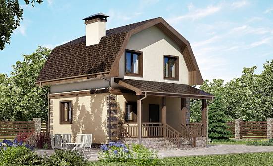 070-004-П Проект двухэтажного дома мансардный этаж, миниатюрный домик из блока Лакинск | Проекты домов от House Expert