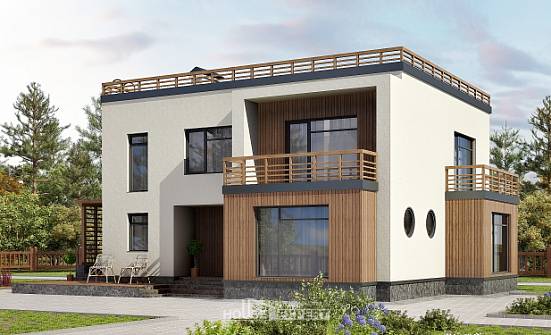215-002-Л Проект двухэтажного дома, средний загородный дом из пеноблока Муром | Проекты домов от House Expert