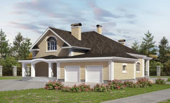 290-001-П Проект двухэтажного дома с мансардой и гаражом, большой загородный дом из кирпича Ковров | Проекты домов от House Expert
