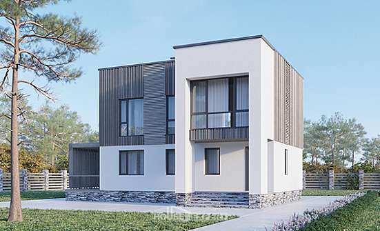 150-017-П Проект двухэтажного дома, бюджетный загородный дом из теплоблока Меленки | Проекты домов от House Expert