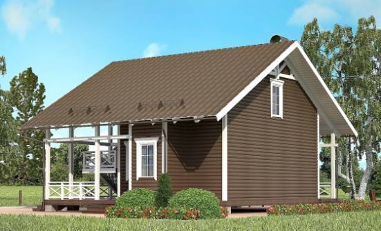 080-001-П Проект двухэтажного дома с мансардой, миниатюрный домик из дерева Лакинск | Проекты домов от House Expert