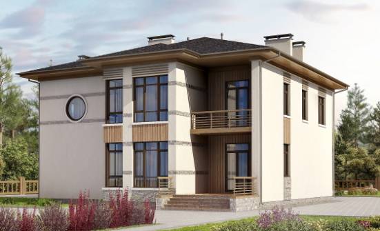 345-001-П Проект двухэтажного дома, огромный дом из поризованных блоков Лакинск | Проекты домов от House Expert