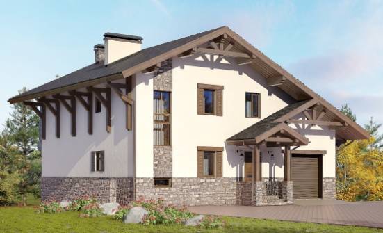 305-002-Л Проект трехэтажного дома с мансардой, огромный коттедж из кирпича Кольчугино | Проекты домов от House Expert
