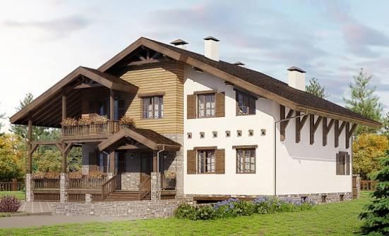 400-004-П Проект трехэтажного дома с мансардным этажом и гаражом, уютный домик из кирпича Покров | Проекты домов от House Expert