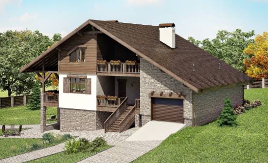 300-003-П Проект трехэтажного дома с мансардным этажом, гараж, огромный дом из кирпича Петушки | Проекты домов от House Expert