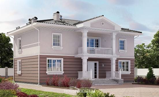 210-005-П Проект двухэтажного дома, современный дом из блока Покров | Проекты домов от House Expert