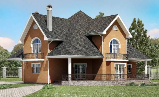 310-001-П Проект двухэтажного дома с мансардным этажом, красивый домик из арболита Петушки | Проекты домов от House Expert