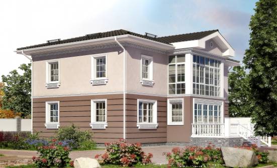 210-005-П Проект двухэтажного дома, современный дом из блока Покров | Проекты домов от House Expert