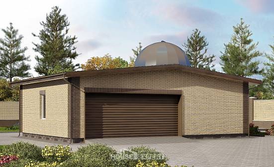 075-001-Л Проект гаража из кирпича Гусь-Хрустальный | Проекты домов от House Expert