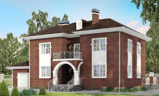 180-006-Л Проект двухэтажного дома, гараж, красивый дом из кирпича Вязники | Проекты домов от House Expert