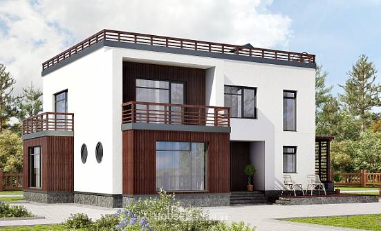 215-002-П Проект двухэтажного дома, уютный загородный дом из керамзитобетонных блоков Гусь-Хрустальный | Проекты домов от House Expert