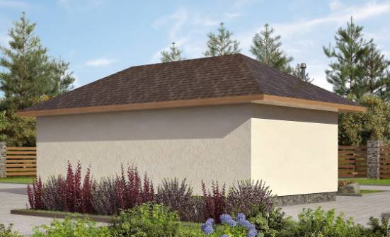040-001-П Проект гаража из поризованных блоков Ковров | Проекты одноэтажных домов от House Expert