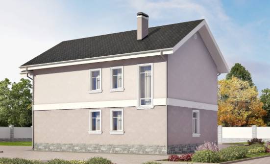 170-008-П Проект двухэтажного дома, скромный домик из теплоблока Гороховец | Проекты домов от House Expert
