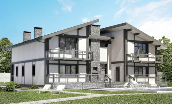 280-002-П Проект двухэтажного дома с мансардой, компактный загородный дом из кирпича Александров | Проекты домов от House Expert