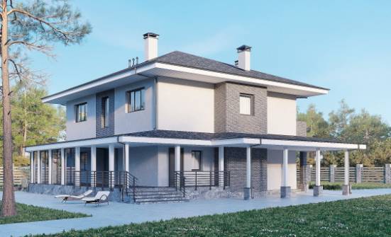 250-004-Л Проект двухэтажного дома, просторный домик из газобетона Меленки | Проекты домов от House Expert