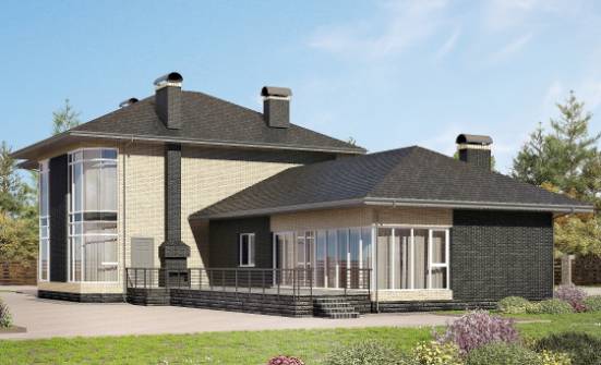 305-003-Л Проект двухэтажного дома, классический коттедж из бризолита Гороховец | Проекты домов от House Expert