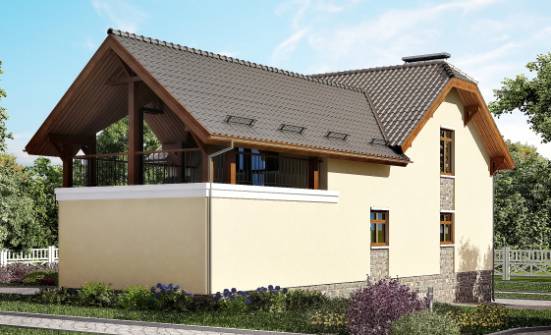 255-003-П Проект трехэтажного дома мансардой, гараж, современный дом из арболита Муром | Проекты домов от House Expert