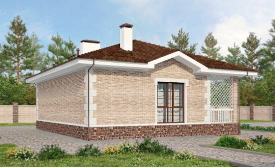 065-002-П Проект бани из кирпича Муром | Проекты одноэтажных домов от House Expert