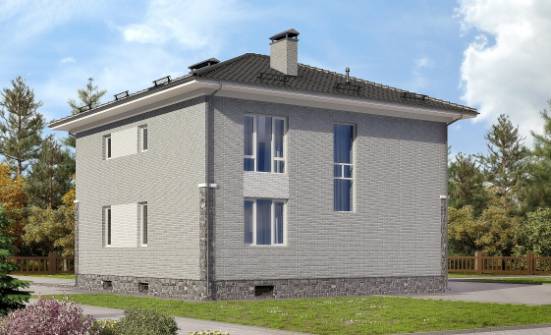 275-004-П Проект трехэтажного дома и гаражом, классический дом из кирпича Меленки | Проекты домов от House Expert