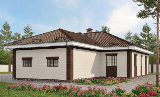 160-015-П Проект одноэтажного дома, гараж, красивый коттедж из арболита Вязники | Проекты домов от House Expert