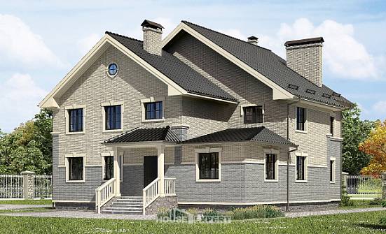 300-004-П Проект двухэтажного дома, просторный коттедж из твинблока Гусь-Хрустальный | Проекты домов от House Expert