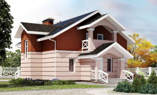 155-009-Л Проект двухэтажного дома мансардный этаж, небольшой домик из газобетона Вязники | Проекты домов от House Expert