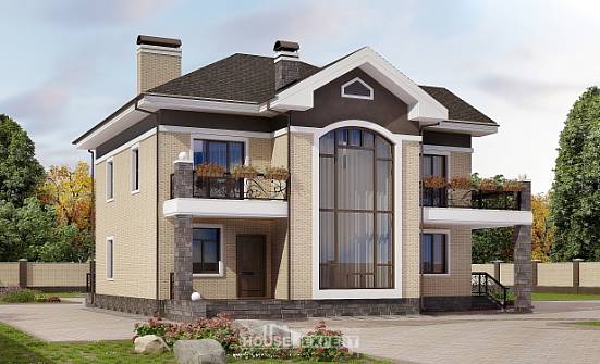 200-006-П Проект двухэтажного дома, современный загородный дом из кирпича Гусь-Хрустальный | Проекты домов от House Expert