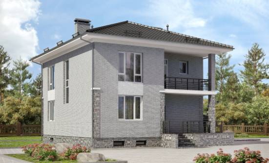 275-004-П Проект трехэтажного дома и гаражом, классический дом из кирпича Меленки | Проекты домов от House Expert