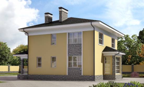 155-011-Л Проект двухэтажного дома, доступный дом из арболита Владимир | Проекты домов от House Expert
