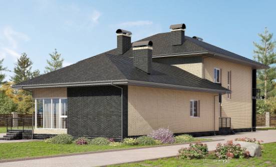 305-003-Л Проект двухэтажного дома, классический коттедж из бризолита Гороховец | Проекты домов от House Expert