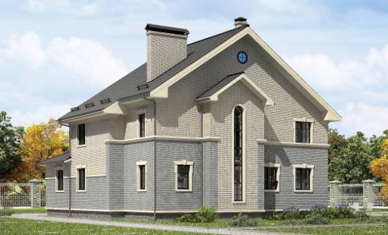 300-004-П Проект двухэтажного дома, просторный коттедж из твинблока Гусь-Хрустальный | Проекты домов от House Expert