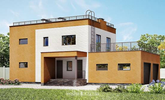 180-012-П Проект двухэтажного дома и гаражом, уютный коттедж из кирпича Петушки | Проекты домов от House Expert