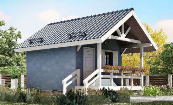 020-001-Л Проект одноэтажного дома, махонький загородный дом из бревен Покров | Проекты домов от House Expert