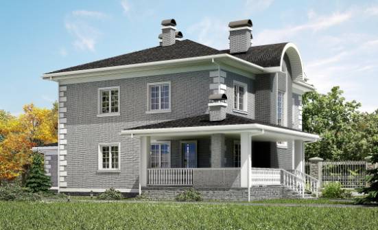 245-004-Л Проект двухэтажного дома и гаражом, красивый загородный дом из кирпича Ковров | Проекты домов от House Expert