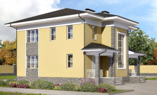 155-011-Л Проект двухэтажного дома, доступный дом из арболита Владимир | Проекты домов от House Expert