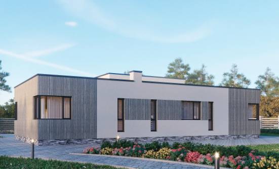175-001-Л Проект одноэтажного дома, недорогой загородный дом из твинблока Гусь-Хрустальный | Проекты домов от House Expert