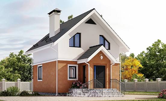 070-001-Л Проект двухэтажного дома мансардой, современный дом из пеноблока Александров | Проекты домов от House Expert