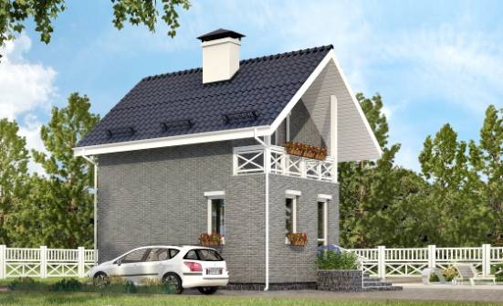 045-001-П Проект двухэтажного дома мансардный этаж, дешевый коттедж из пеноблока Ковров | Проекты домов от House Expert