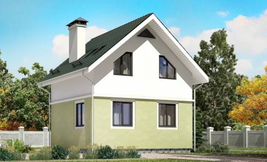 070-001-П Проект двухэтажного дома мансардой, современный загородный дом из бризолита Киржач | Проекты домов от House Expert